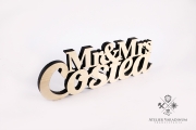  Decor masa miri Mr & Mrs si nume personalizat S